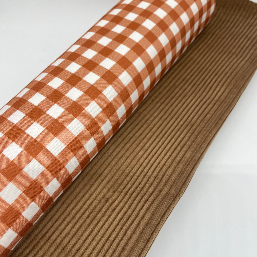 Rust Gingham & Toffee Cafe Mat